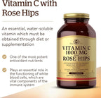 Solgar Vitamin C 1000 mg with Rose HIPS, 250 Tablets - Antioxidant & Immune Support - Overall Health - Supports Healthy Skin & Joints - Non-GMO, Vegan and Kosher - 250 Servings