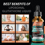 2000MG Liposomal Glutathione Liquid Drops, Ultra High Absorption, Natural Detoxification, Immune System & Skin Support*, L-Glutathione, Vitamin C & Hyaluronic Acid, Capsules Alternative, 4.05 OZ