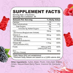 Iron Supplement for Women & Men Gummies, Multivitamin Blood Builder Iron Supplement with Folate Vitamin C B12 B6 Zinc for Adults & Kids - Energy Support - Mixed Berry Flavor, Vegan 60 Gummies