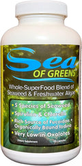 Sea of Greens – Organic Seaweed & Algae Superfood Blend – Spirulina, Chlorella, Bladderwrack, Wakame – Natural Iodine & Fucoidan – Oxalate-Free – 180 Vegetable Capsules