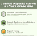 Quantum Health TheraZinc Organic Zinc Lozenges Elderberry Sambucus Raspberry & Honey Immune Support for Adults & Kids 12+ Naturally Flavored Fast Relief with No Aftertaste -18 Count (Package may vary)