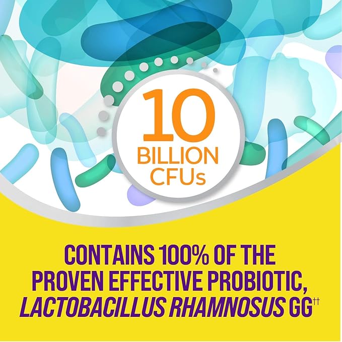 Culturelle Digestive Health Daily Probiotic-Chewables,Probiotic For Men & Women,Most Clinically Studied Probiotic-Strain,10 Billion CFUs,Supports Occasional Diarrhea,Gas,Bloating, 24 Count (Pack of 2)