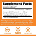 Doctor's Best High Absorption CoQ10 300mg with BioPerine Supplement - Coenzyme Q10 Softgels for Heart Health & Antioxidant Support, CoQ10 300 mg for Women & Men, Non GMO - 90 Veg Softgels