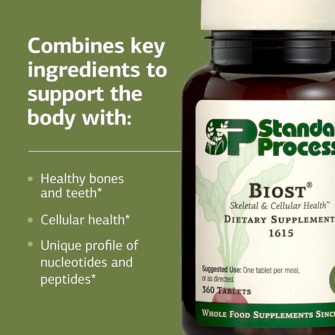 Standard Process Biost Skeletal & Cellular Health Dietary Supplement - Gluten-Free, Non-Dairy, Non-Soy, & Non-Grain - Aids Strong Teeth & Bones - 360 Tablets