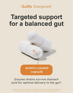 Overgrowth Probiotics for Women and Men with Saccharomyces Boulardii, Lactobacillus Reuteri & Bifidobacterium for Supporting Gut Health & Digestive Health, Gluten Free, 30 Capsules