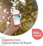 KoNefancy TUDCA Liver Supplements 1000 mg-Bile Salts for Liver Detox-Milk Thistle Herbal Blend with Fulvic and Humic Acid for Liver,Digestive Health,60 Vegan Capsules