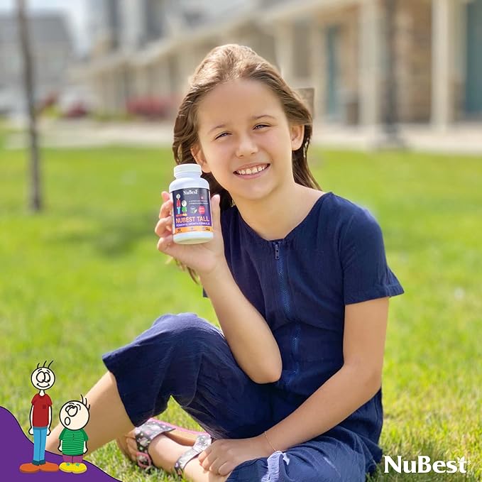 NuBest Tall | Support Bone Strength, Bone Health, Enhanced Immune and Whole Body Wellness with Calcium, Collagen, and Herbs for Ages 5+ & Teens | Pack 2 | 2 Months Supply