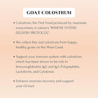 Mt. Capra Goat Colostrum | for Healthy Immune System, Gut, and Athletic Performance | Grass-Fed, High in Immunoglobulins | 17 Servings - 50 Grams