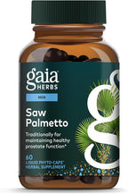 Gaia Herbs Saw Palmetto - Supports Healthy Prostate Function & Urinary Health - Saw Palmetto & Sunflower Seed Lecithin to Support Men's Health* - 60 Vegan Liquid Phyto-Caps (60 Servings)