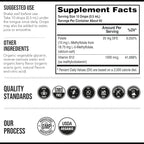L Methyl Folate 15mg Plus Methyl B12 Cofactor – Organic Berry Flavor, High Potency Liquid Sublingual Active 5-MTHF Form - Supports Mood, Methylation, Cognition – Bioactive Forms Vitamin B9 & B12 (1oz)