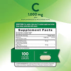 Nature's Truth Vitamin C Bioflavonoids & Rose Hips | 1000mg | 100 Caplets | Vegan, Non-GMO and Gluten Free Supplement