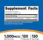 Nutricost Vitamin B12 (Methylcobalamin) 1000mcg, 120 Capsules - Vegetarian, Non-GMO & Gluten Free B12 Supplement