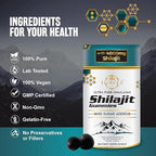 Pure Himalayan Shilajit Gummies 4000mg, Sugar-Free with KSM-66 Ashwagandha, Gokshura & 75% Fulvic Acid - 60 Gummies