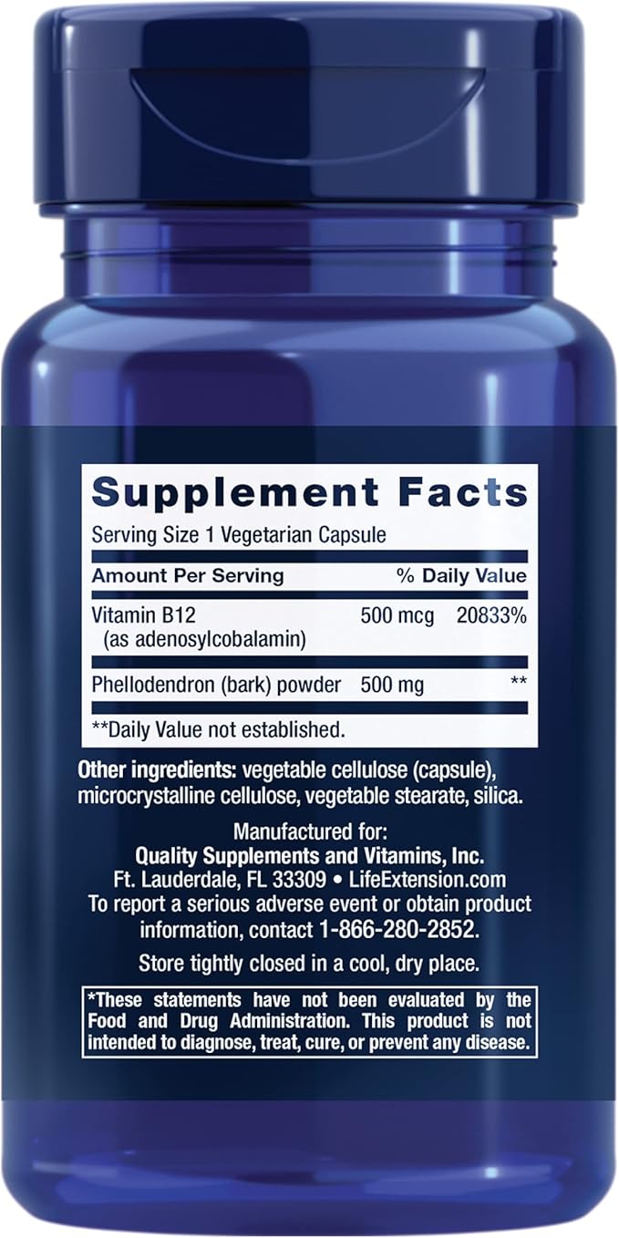 Life Extension Dopamine Advantage, Cognitive Health, Mental Sharpness, Motivation, Vitamin B12, phellodendron bark Powder, Gluten Free, Non-GMO, Vegetarian, 30 Capsules,(Pack of 2)