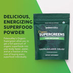 Paleovalley Organic Supergreens Powder - 23 Superfoods with Prebiotic Fiber for Energy and Immunity Support - No Cereal Grasses for Maximum Absorption - Pure Unflavored, 30 Servings