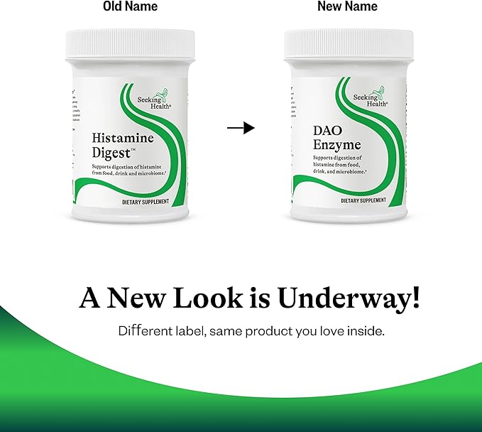 Seeking Health DAO Enzyme - Formerly Histamine Digest, DAO Enzyme Supplement for Histamine Food Intolerance, Supports Digestive Health, Upset Stomach (90 Capsules)*