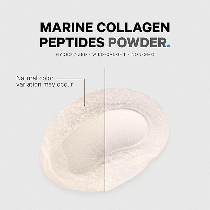 Codeage Marine Collagen Powder - Wild-Caught Hydrolyzed Fish Collagen Peptides - Type 1 & 3 Collagen Protein Supplement - Amino Acids for Skin, Hair, Nails - Paleo Friendly, Non-GMO, 15.87 Ounces