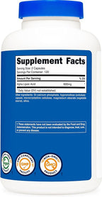 Nutricost Alpha Lipoic Acid 600mg Per Serving, 240 Capsules - Gluten Free, Vegetarian Capsules, Soy Free & Non-GMO (Pack of 2)