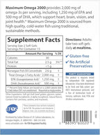 Carlson - Maximum Omega 2000 Grab + Go Packs, 2000 mg Omega-3s, Wild-Caught, Norwegian Fish Oil Supplement, Sustainably Sourced Fish Oil Capsules, Lemon, 30 Softgel Pack
