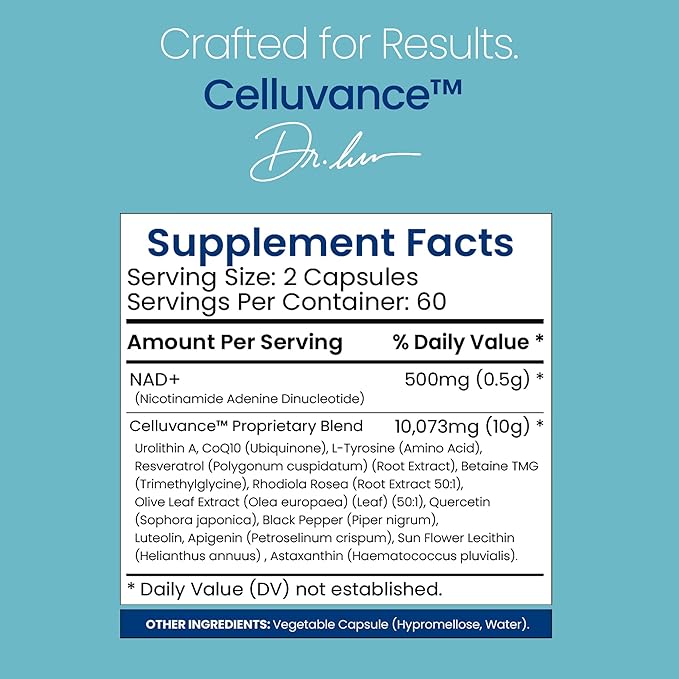 Healthfare 10,573mg NAD Supplement, Resveratrol, CoQ10-120 Capsules NMN Alternative Liposomal High Absorption Formula | Betaine for Anti-Aging Extended Effects - Cellular Energy, Skin for Women & Men