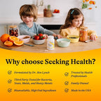 Seeking Health Kids Multivitamin Chewable, Formulated for Children’s Health, with L-5-MTHF L-Methylfolate, B12, Riboflavin, Vitamin A, Vegetarian (60 Chewable Tablets)*
