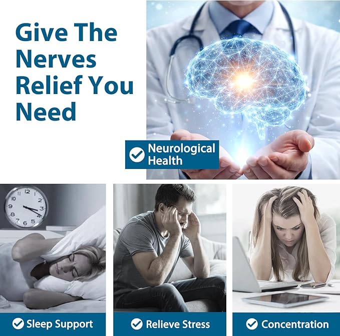 Migraine Relief Supplement | 120 Capsules Liposomal Neurological Health Formula with Magnesium Glycinate, Riboflavin (Vitamin B2) & Feverfew | Daily Brain Function
