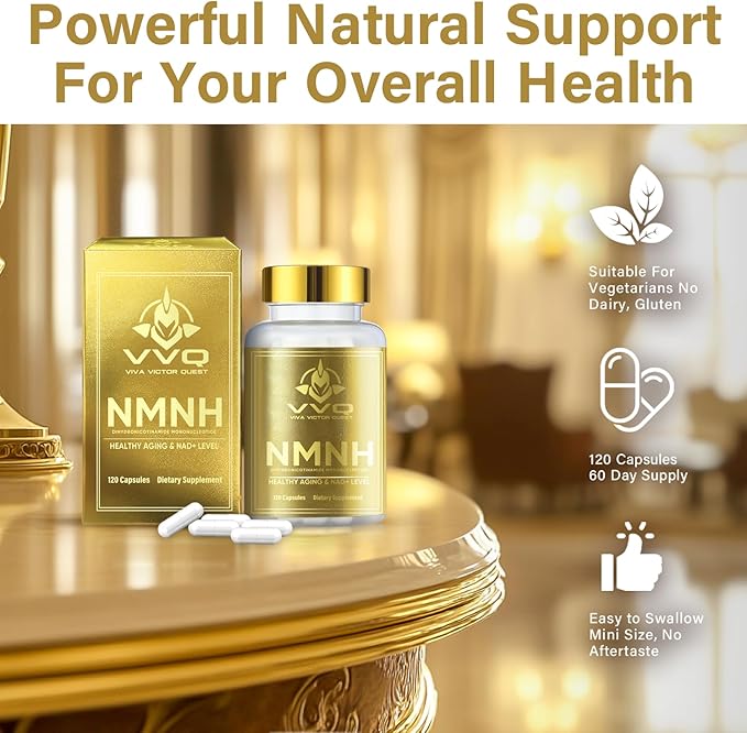 120 Capsules-1000MG NMNH (Dihydronicotinamide Mononucleotide), NAD Supplement to Boost NAD+ Levels as We Age (May Be More Effective Than Nicotinamide Riboside), NMNH Supplement for Anti-Aging