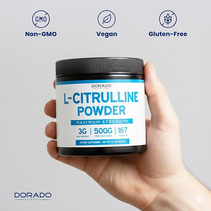 L Citrulline Powder Supplements (3g) Support L Arginine & Nitric Oxide Booster Powder - L-Citruline Supplements For Men & Women - Stamina , Endurance , Performance for Workouts - Vegan & USA Made