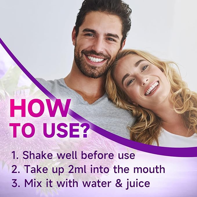 2 Pack Milk Thistle Liquid Drops - Milk Thistle Supplement with Silymarin, Antioxidant Support, Vegan, Non-GMO, 4 Fl Oz