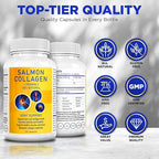Salcoll Premium Marine Collagen Capsules, 120 Count, Fish Collagen Supplement for Joint Support, Skin, Hair & Nails