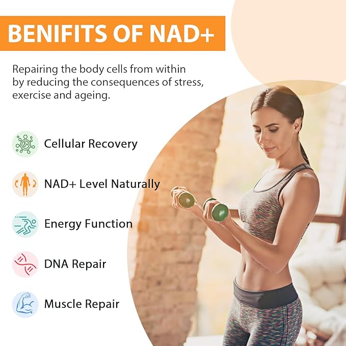 Orgabay Liposomal NAD+ Supplement 500 mg, High Absorption, Boost NAD+ with TMG 250 mg, Actual NAD Plus More Efficient Than Nicotinamide Riboside, Support Cellular Energy, Healthy Aging | 120 Softgels