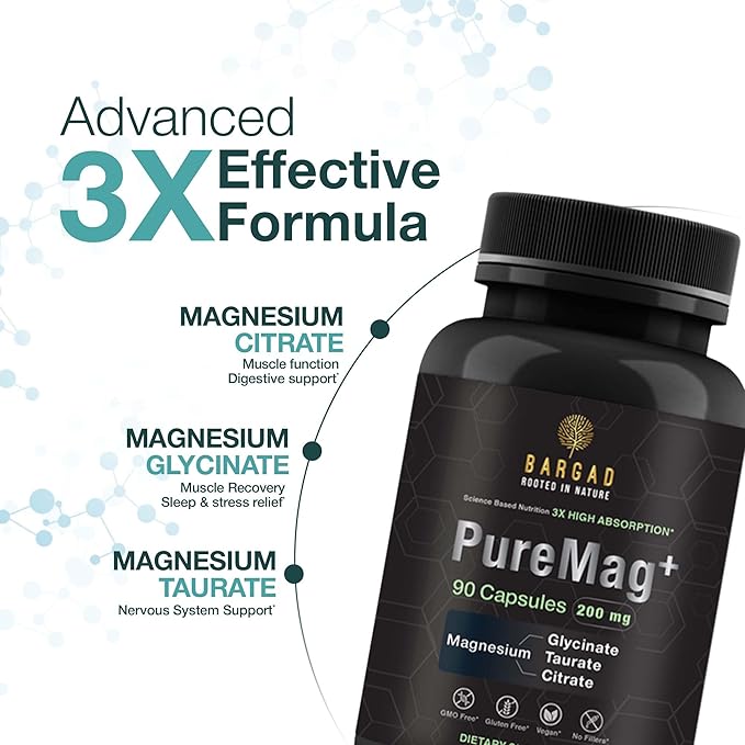 Magnesium Glycinate 750mg | High Absorption Formula for Sleep, Muscle Relaxation & Calm Support | Non-Laxative, Vegan Capsules – Magnesium Supplement for Men & Women – 90 Count