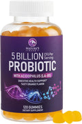 Probiotic Gummies - 6 Premium Probiotic Strains - Daily Gut Health Pro Biotic Gummy Supplement for Women, Men & Teens, Natural Digestive Health Support, “Good” Gut & Immune Support - 120 Gummies