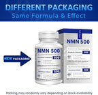 NMN 500mg Per Serving Maximum Strength - 99% Pure NMN (Nicotinamide Mononucleotide) for NAD, Cell, Immune, Energy, Anti-Aging & Longevity, Stabilized NMN Supplements 500mg - 60 Veggie Capsules