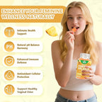 Suiyilary Feminine Probiotics Gummies, Vaginal Health & Women's pH Balance Gummy Supplement with Cranberry Pineapple Powder, Sugar Free Vegan, 60 Count (Pineapple)