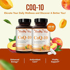 Coenzyme Q10 400mg CoQ10 Supplement - Once Daily Coq 10 400mg Powder Capsules for Healthy Heart Antioxidant and Energy Support - Non-GMO Quick Absorption Ubiquinone Q10 Coenzyme (200 Servings)
