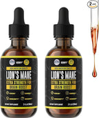 HERBIFY Lions Mane Mushroom Supplement - Immune Support - Lions Mane Tincture for Memory, Focus & Clarity - Daily Mushroom Supplement - 2 Fl oz 2 Pack