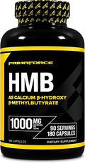 Primaforce HMB (Beta-Hydroxy Beta-Methylbutyrate) 1000mg, 180 Capsules (500mg Per Capsule) - Gluten Free and Non-GMO Supplement