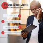 Focus Blue Light Supplement | Lutein and Zeaxanthin Supplement for Eye Health and Blue Light Protection | 60 Count Mango Flavored Gummy, 30 Day Supply