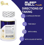 Fast Acting Sleep Aid 12 in1 Supplement for Adults with Meatonin,Reishi Mushroom,Ginsenosides,Extract of St.John's Wort ,Jujube Seed,Hops Flower,Non-Habit Formula for Relaxation, 60 Capsules
