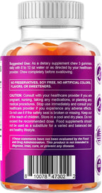Vitamatic Prebiotic Fiber Gummies for Adults – 7g Fiber per Serving – 60 Pectin-Based Gummies Extra Strength, Zero Sugar Added – Supports Digestive Health & Regularity – Non-GMO, Vegan, Gluten-Free