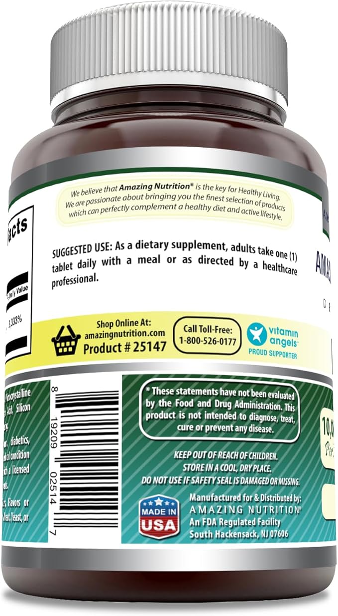 Amazing Formulas Biotin (Vitamin B7) Supplement | 10000 Mcg | 240 Tablets | Non-GMO | Gluten-Free | Made in USA