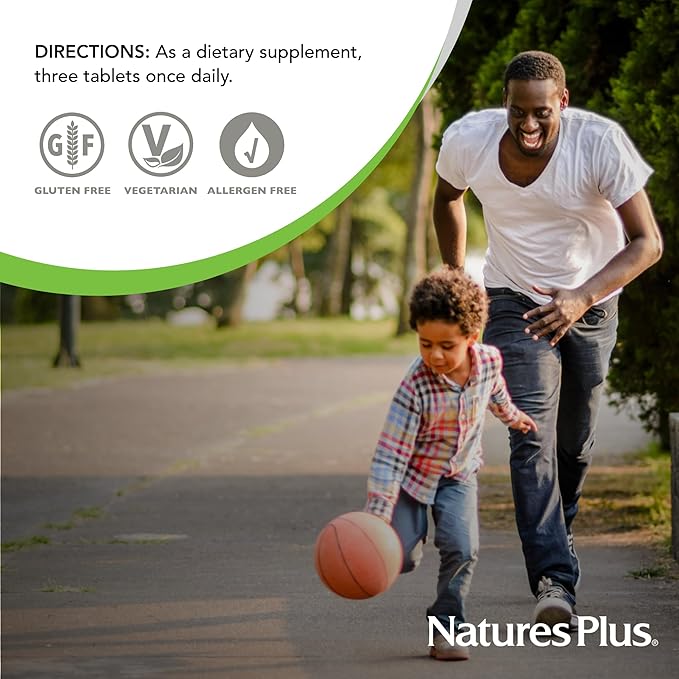 NaturesPlus Source of Life Prenatal - 90 Tablets - Multivitamin & Mineral Supplement with Iron - Nutritional Support for Pregnancy - Gluten Free, Vegetarian - 45 Servings