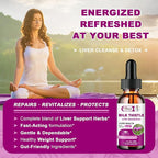 Liver Health Support Liquid 2 Pack,600mg Milk Thistle 80% Silymarin Extract & 250mg Dandelion Root Extract, Liver Cleanse Detox & Repair Fatty Liver Formula, Vegan, Non-GMO and All-Natural