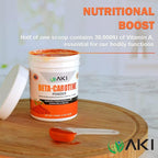AKI Beta Carotene 10% Powder (1.5oz/42.52g) Highly Concentrated flavouring Fount of Vitamin A, May Helps to Support Body Functions, Skin, Immune System and Eye - GMO Free & Vegan Friendly