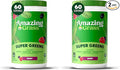 Amazing Grass Greens Blend Superfood: Super Greens Powder Smoothie Mix with Spirulina,Chlorella,Beet Root Powder,Digestive Enzymes & Probiotics,Berry,60 Servings (Packaging May Vary),(Pack of 2)