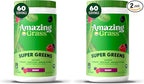 Amazing Grass Greens Blend Superfood: Super Greens Powder Smoothie Mix with Spirulina,Chlorella,Beet Root Powder,Digestive Enzymes & Probiotics,Berry,60 Servings (Packaging May Vary),(Pack of 2)