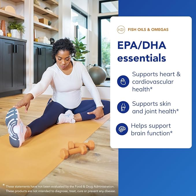 Pure Encapsulations EPA/DHA Essentials - Fish Oil Concentrate Supplement to Support Cardiovascular Health - Premium EPA & DHA Supplement with Omega 3 - 180 Softgel Capsules