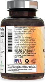 Omega 3 Fish Oil Supplements - 2400mg Fish Oil Per Serving - Triple Strength Omega-3 with EPA & DHA Fatty Acids - Natural Heart, Brain & Immune Support - Wild Caught, Bottled in USA - 120 Softgels