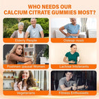 Calcium 1200 mg with Vitamin D3 Supplement for Adults - Calcium Gummies with 5000iu Vitamin D3, K2, B6, B12, Magnesium & Zinc - Calcium Supplement for Women Men - Easy to Digest, Vegan (2 pack)